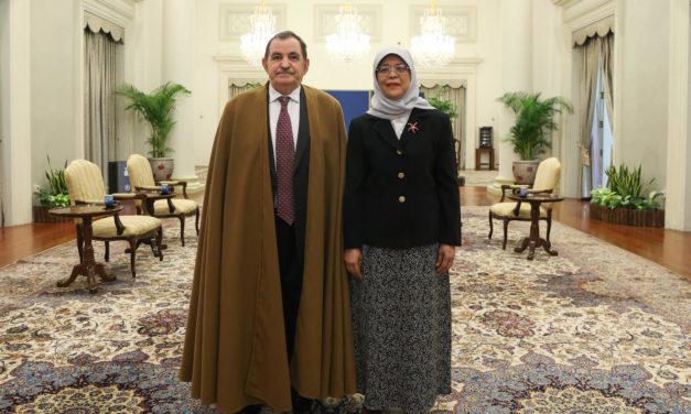 HIS EXCELLENCY LAHCENE KAID SLIMANE PRESENTED HIS CREDENTIAL TO PRESIDENT HALIMAH YACOB 