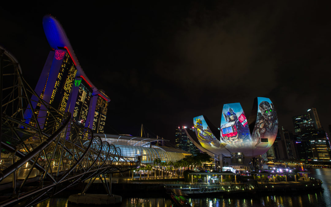 Marina Bay Sands Lights Up for Blockbuster Transformers Premiere