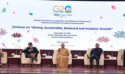 Union Finance Minister Smt. Nirmala Sitharaman Addresses G20 Webinar on Inclusive Growth