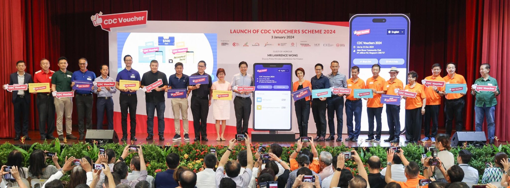 DPM Lawrence Wong Launches 2024 CDC Vouchers Scheme to Alleviate Rising