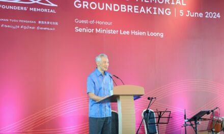 SM Lee Hsien Loong at the Founders’ Memorial Groundbreaking