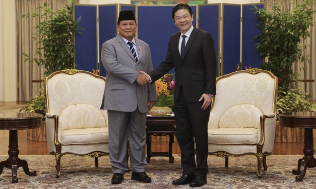 President-elect of Indonesia Prabowo Subianto Visits Singapore