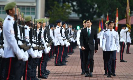 Senior Minister of State Desmond Tan Inspects 61st Specialist Cadet Graduation Parade