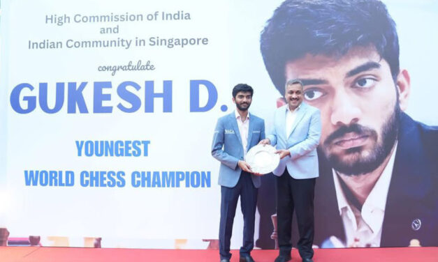 INDIAN CHESS PRODIGY GUKESH DOMMARAJU FELICITATED BY HIGH COMMISSION OF INDIA IN SINGAPORE