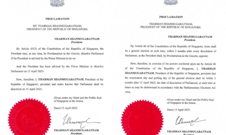 Singapore to Head to the Polls on 3 May