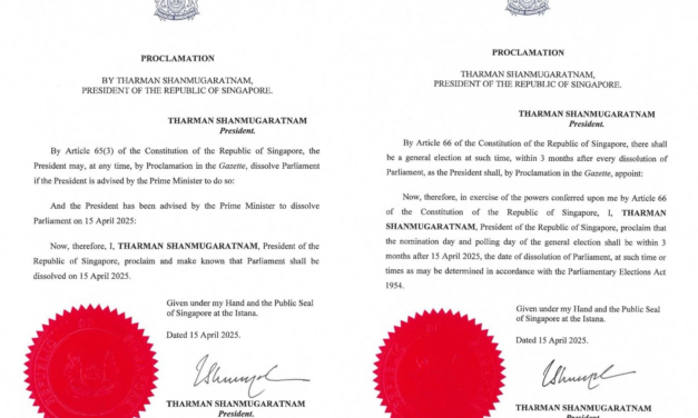 Singapore to Head to the Polls on 3 May
