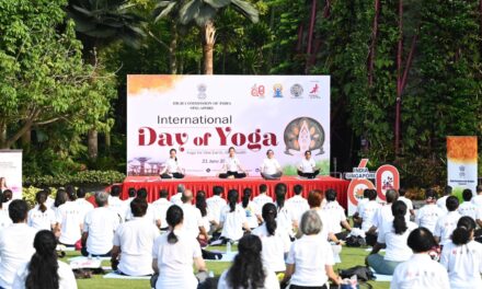 Over 300 Participants Gather at Gardens by the Bay to Mark 11th International Day of Yoga in Singapore