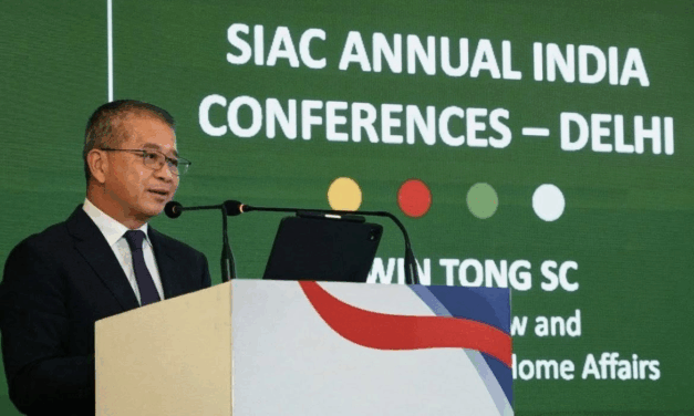 Singapore Minister Delivered Keynote at SIAC Delhi Conference