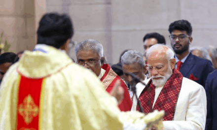 Prime Minister Narendra Modi Attends Christmas Morning Service at Cathedral Church of the Redemption, Delhi