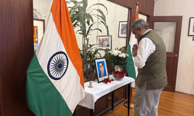 India High Commission Pays Floral Tribute to Dr B. R. Ambedkar on Ambedkar Jayanti 2026