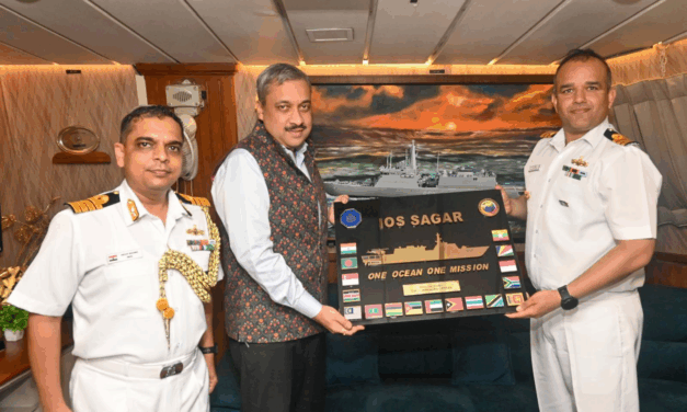 Indian Naval Ship INS Sunayna Arrives in Singapore Under IOS SAGAR Mission